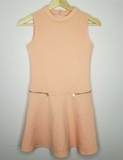 Zara Trafaluc Peach Cream Pink Southern Belle Cut Out Back Zipper Accent Size Sm