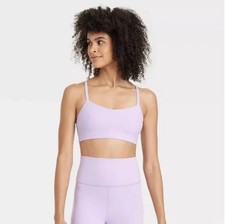 All In Motion Women s Everyday Strappy Sports Bra Lavender Size XL New