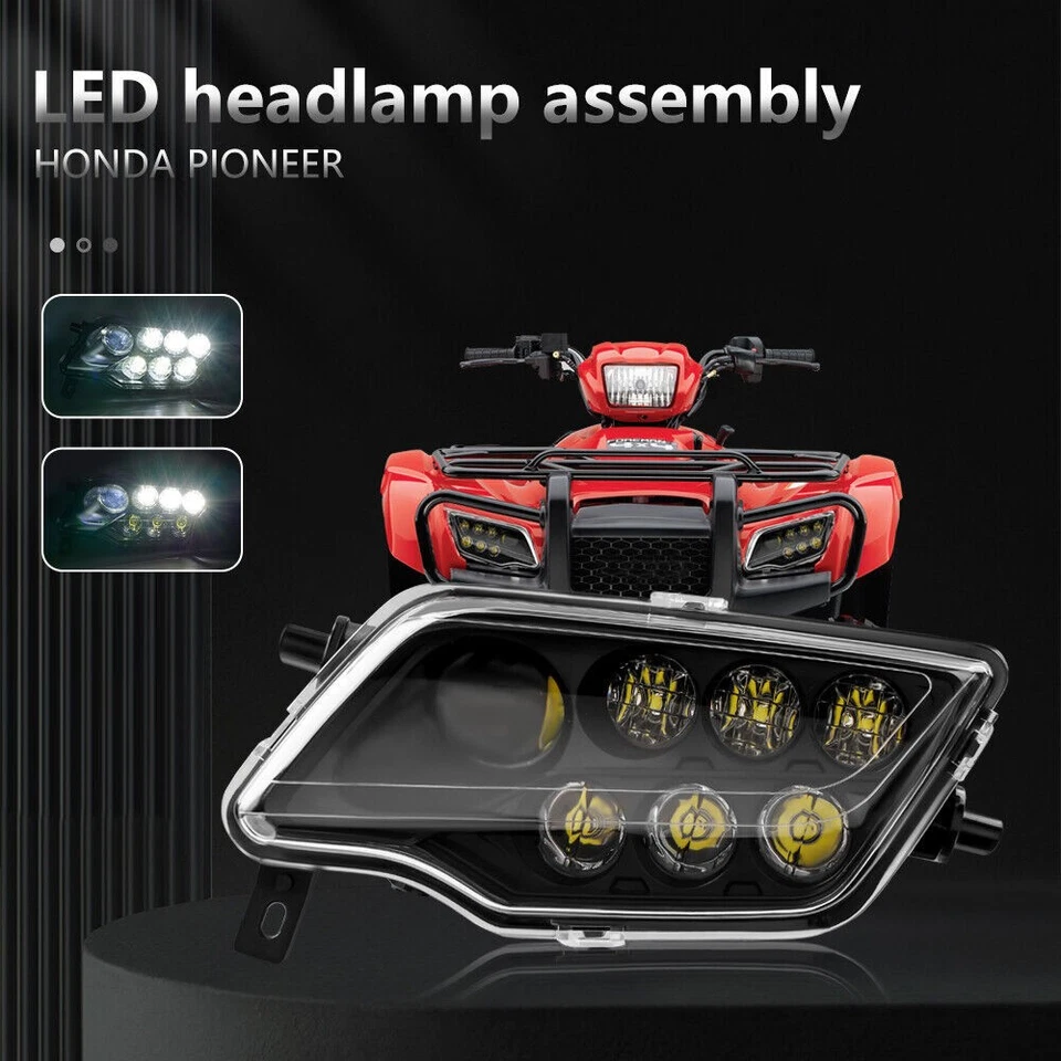 Faro LED alto bajo para Honda Pioneer 1000 Rancher 420 Foreman 500 / Rubicon Foto 2 de 4
