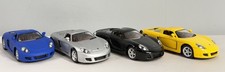Lot of 4 Kinsmart Porsche Carrera GT Yellow Black Blue Silver 1/36 Scale