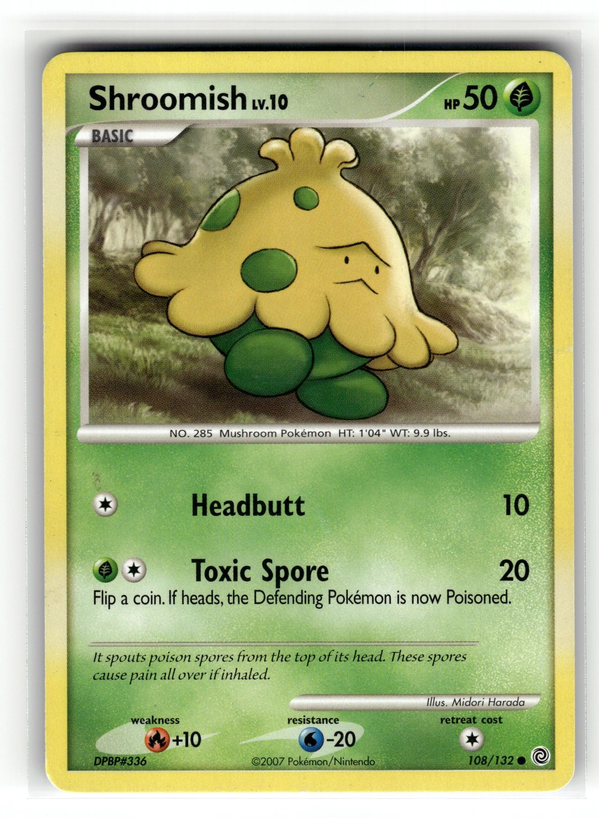 Pokemon: Secret Wonders Shroomish #108/132 Shroomish- Common.V05