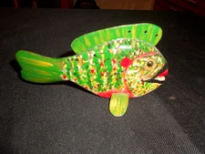 Wood Fishing Lure Decoy Signed & Carved by Leonard Nelson Ice Spear Fishing Mi.