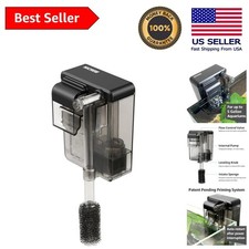 Slim Quiet Aquarium Filter for 1-5 Gallon Tanks - Adjustable Flow, Easy Setup