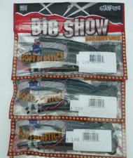 Stanford Baits Big Show 5.5" Dark Bama Kicker Tail Finesses Worm 3 packs