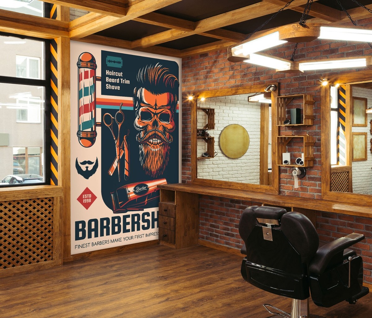 Barber Shop Designs Layout Modern Barbershop Interior: Scandi Inspired