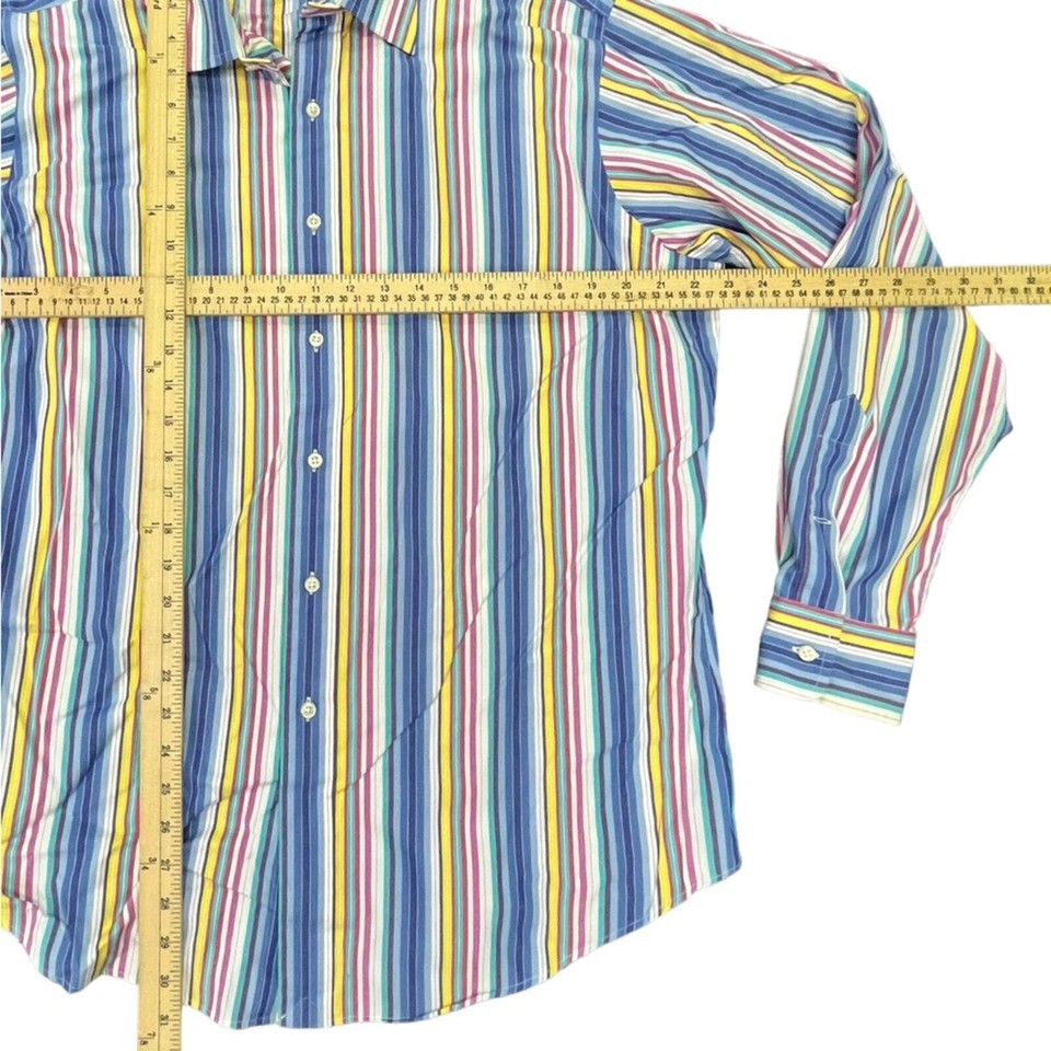 Y2K Ralph Lauren Striped Long Sleeve shirt vibrant summer/spring colors