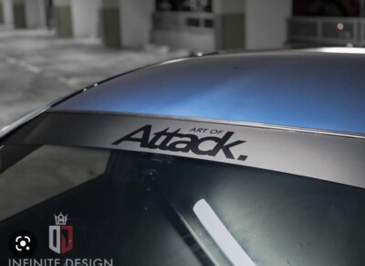 #ad DECAL ATTACK FOR HONDA WINDSHIELD BANNER e11 $26.95