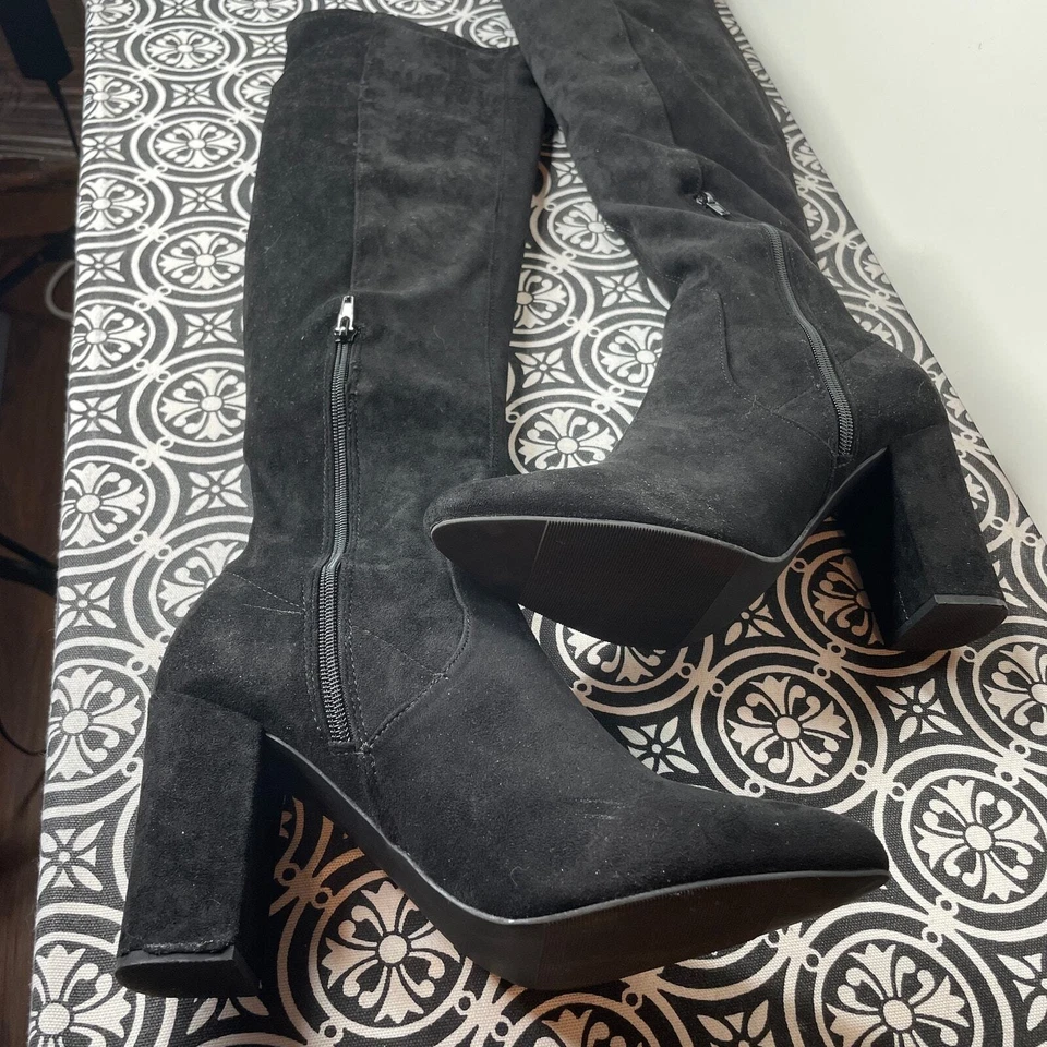 WILD PAIR Bravy Over-The-Knee Stretch Boots, black 10m - Image 3 of 4