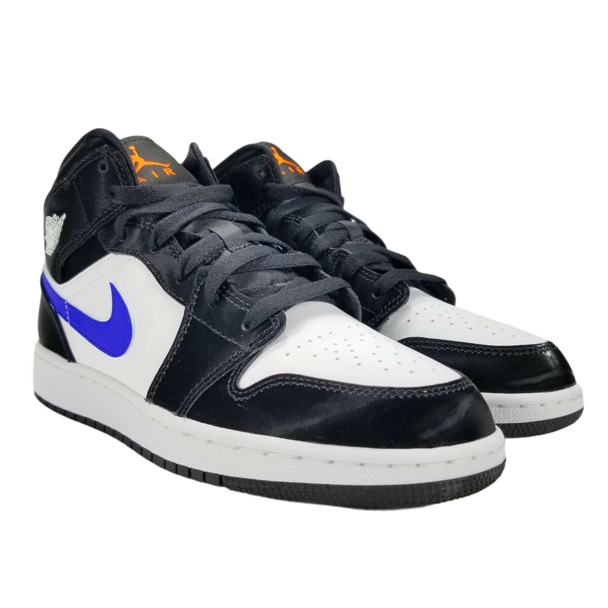 Nike Air Jordan 1 Mid Racer Blue GS Black / Racer Blue / White