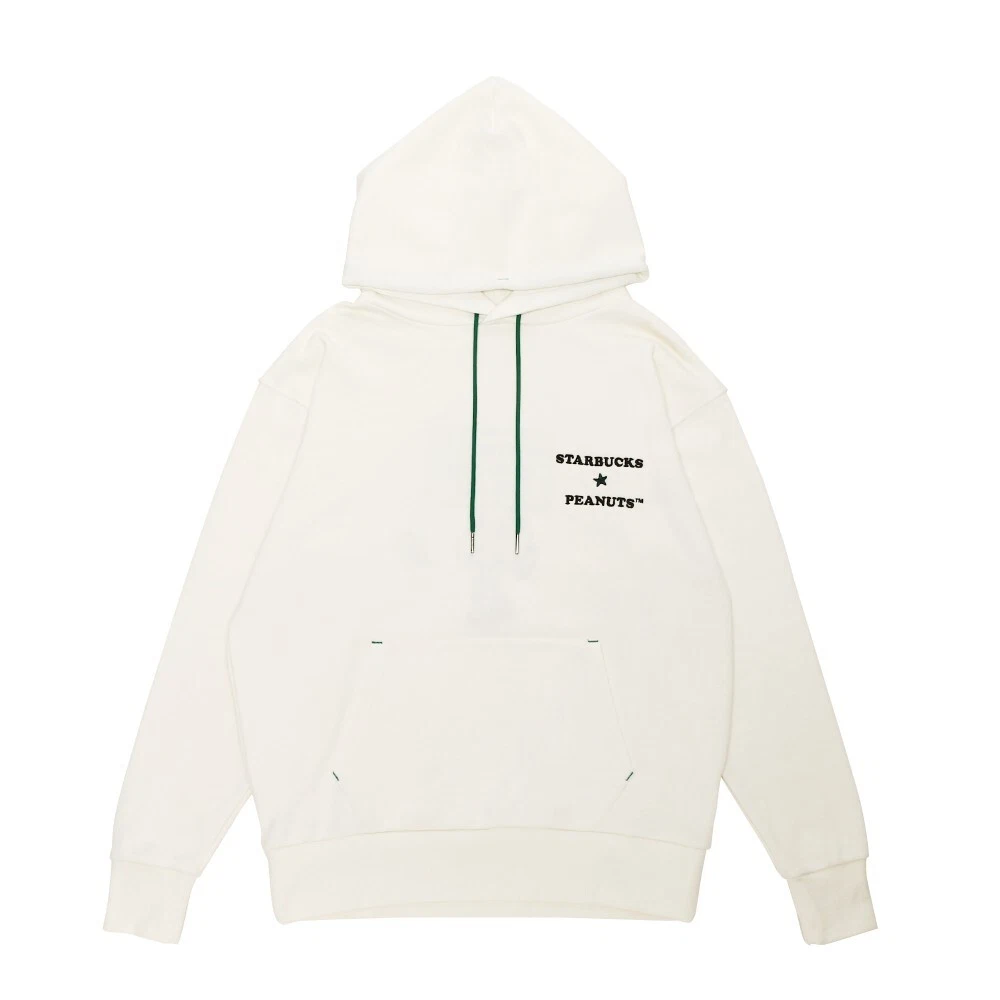 Starbucks oversized hoodie off-white PEANUTS Snoopy S-M Japan New
