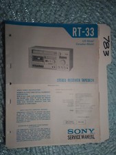 Sony rt-33 service manual original repair book stereo receiver tapedeck player