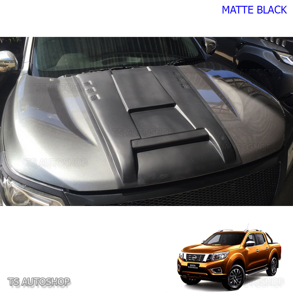 Matte Black Front Bonnet Hood Scoop Cover For New Nissan Navara Np300 2015 2016