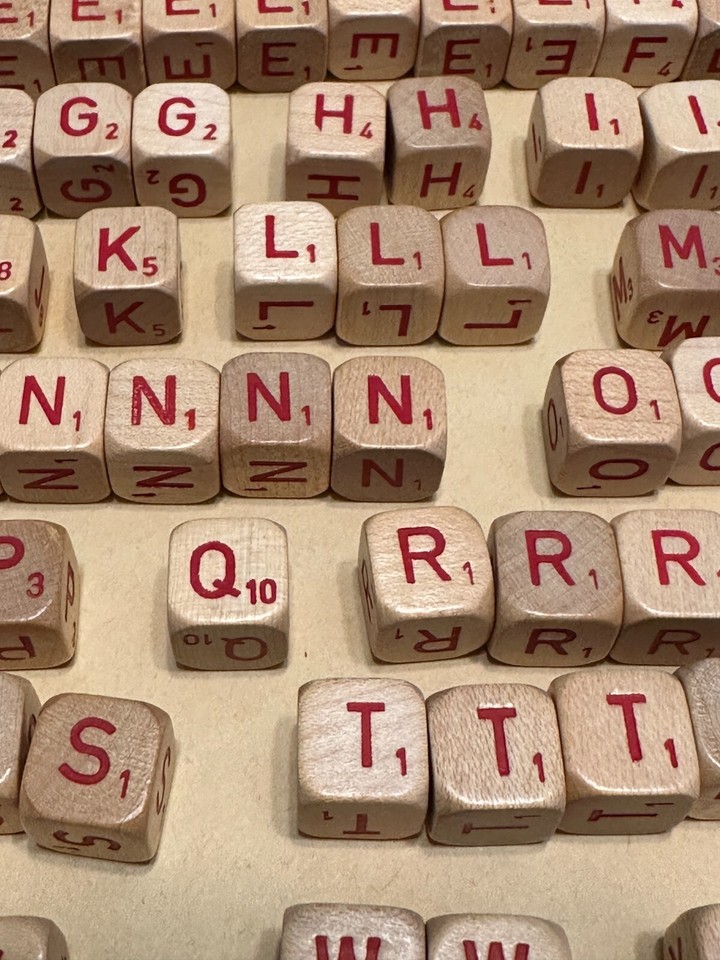 Scrabble RSVP Game Wooden Red Letter Cube Replacements PER EACH NOT A scrabble-rsvp-game-wooden-red-letter-cube-replacements-per-each-not-a