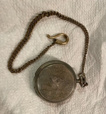 Vintage Caravelle Pocket Watch - colorful with cows Farmer main image 4
