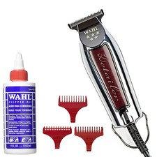 Wahl 8081 Professional Corded Detailer Trimmer - Silver/Red with Oil 4 oz
