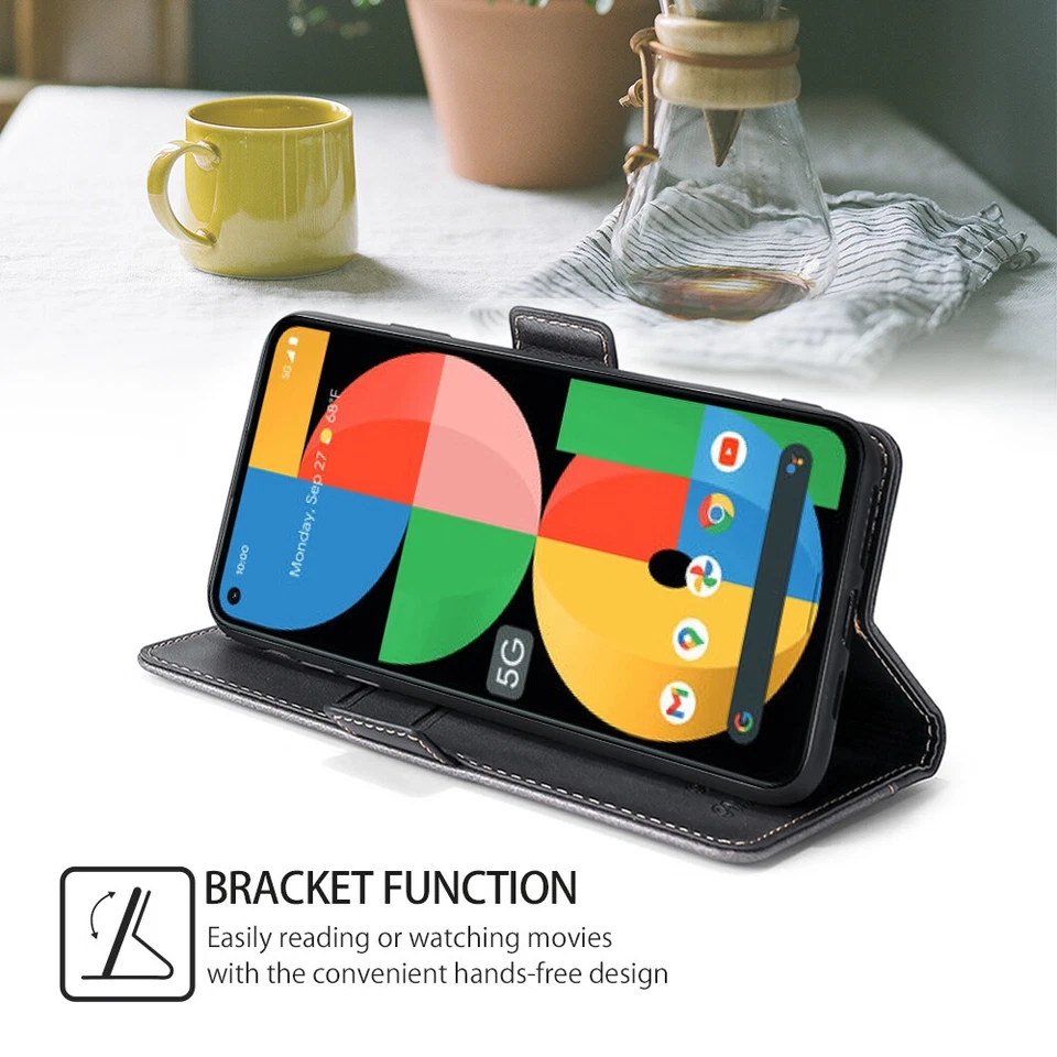 Case for Google Pixel 10 9 8 7 6 5 4 3a Wallet Flip Magnetic Leather Phone Cover - Image 4 of 4