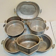 9 Vintage GUARDIAN SERVICE WARE Aluminum Lot Pot Oven Roaster Triangle Skillet