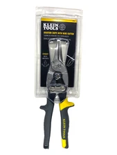 KLEIN TOOLS AVIATION TIN SNIPS w/ WIRE CUTTER, STRAIGHT CUT, 1202S