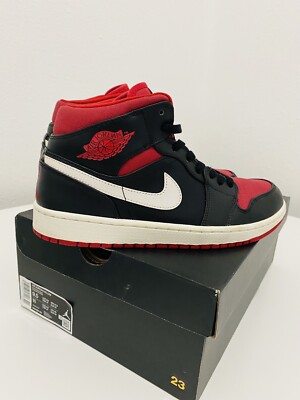 Air Jordan 1 Mid black/Red Size Men size 9.5 Jordan DQ8426-061 Air Jordan 1 Mid Black Gym Red Mens  main image 2