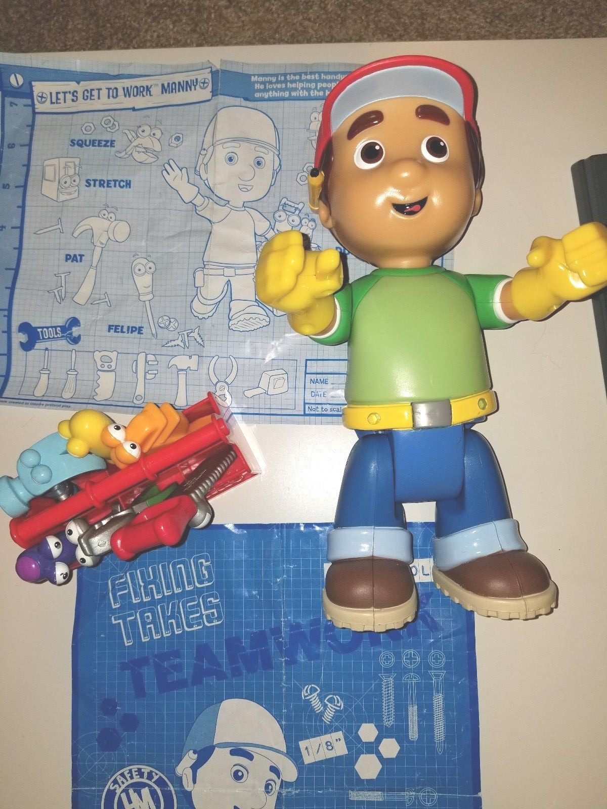 EUC HANDY MANNY LOT LET'S GET TO WORK MANNY & REPAIR SHOP RETIRED 2007 EXC CON eBay