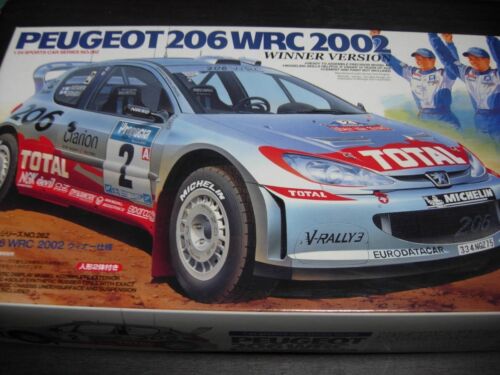 tamiya 1/24 peugeot206 WRC 2002 plastic car model kit used unassembled rare F/S - Picture 1 of 3