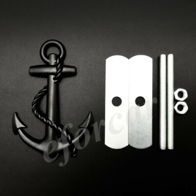 3D Metal Black Anchor U.S Navy USN Car Front Grille Emblem Badge Decal Sticker