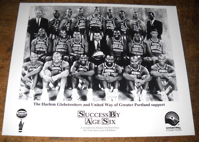 1996 HARLEM GLOBETROTTERS TEAM PHOTO SUCCESS BY AGE SIX ORIGINAL UNITED WAY 