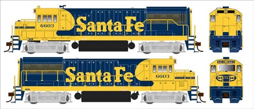 Bowser HO GE U25B Santa Fe ATSF #6610 DC LED 25175 | Zustand: New