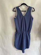 Lole SP Dress Blue Dropwaist Elastic Sleeveless V Neck Dress