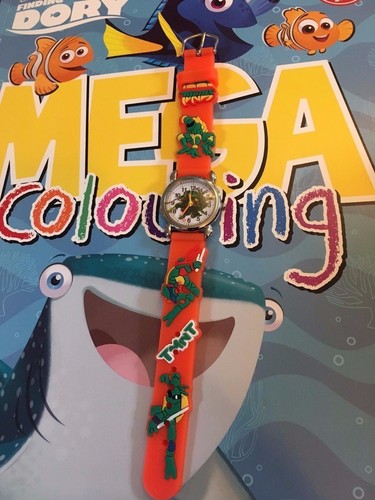 Kids Boys Girls Ninja Turtles Wristwatch Silicone Strap Wrist Watch Slim 3mm UK - Picture 10 of 26