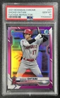 SHOHEI OHTANI PSA 10 2021 BOWMAN CHROME #27 FUCHSIA REFRACTOR 218/299 ANGELS