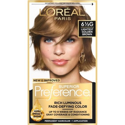 Superior Preference Fade-Defying + Shine Permanent Hair Color, 6.5G Lightest ...