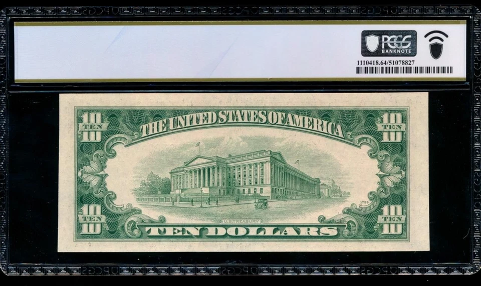 AC 1950C $10 Cleveland FRN PCGS 64 PPQ Fr 2013-D - Image 2 of 2