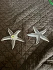 TWO Vintage WATERFORD Ireland Crystal 6" Starfish  with Waterford mark