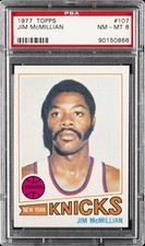 1977 TOPPS #107 JIM MCMILLIAN PSA 8