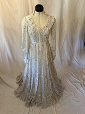 Vintage 1970s Longsleeve Floral Gunne Sax Maxi Dress