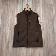 Polo Ralph Lauren fleece full zip vest gray y2k essential