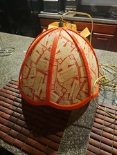 Vintage 1970s Budweiser Beer Swag hanging chain lamp light fixture boho plastic