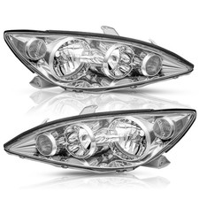 Camry 2005-2006 Headlight Assembly Chrome Housing Clear Reflector LE XLE SE