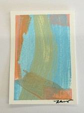 Original ACEO Abstract Acrylic Painting 3.5”x2.5” By Natasha Curry