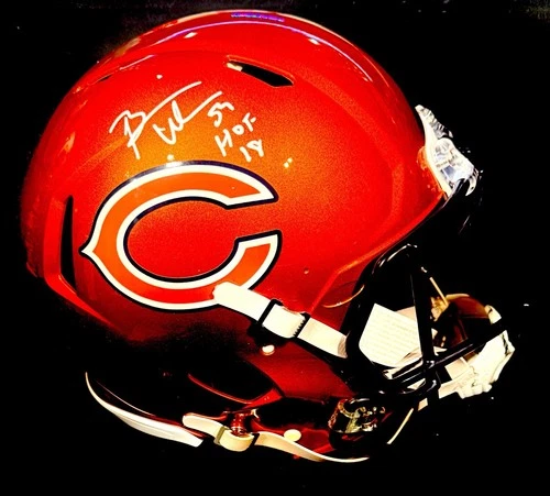 Brian Urlacher Signed Full Size Flash AUTHENTIC Helmet “HOF 18” Bear Beckett COA