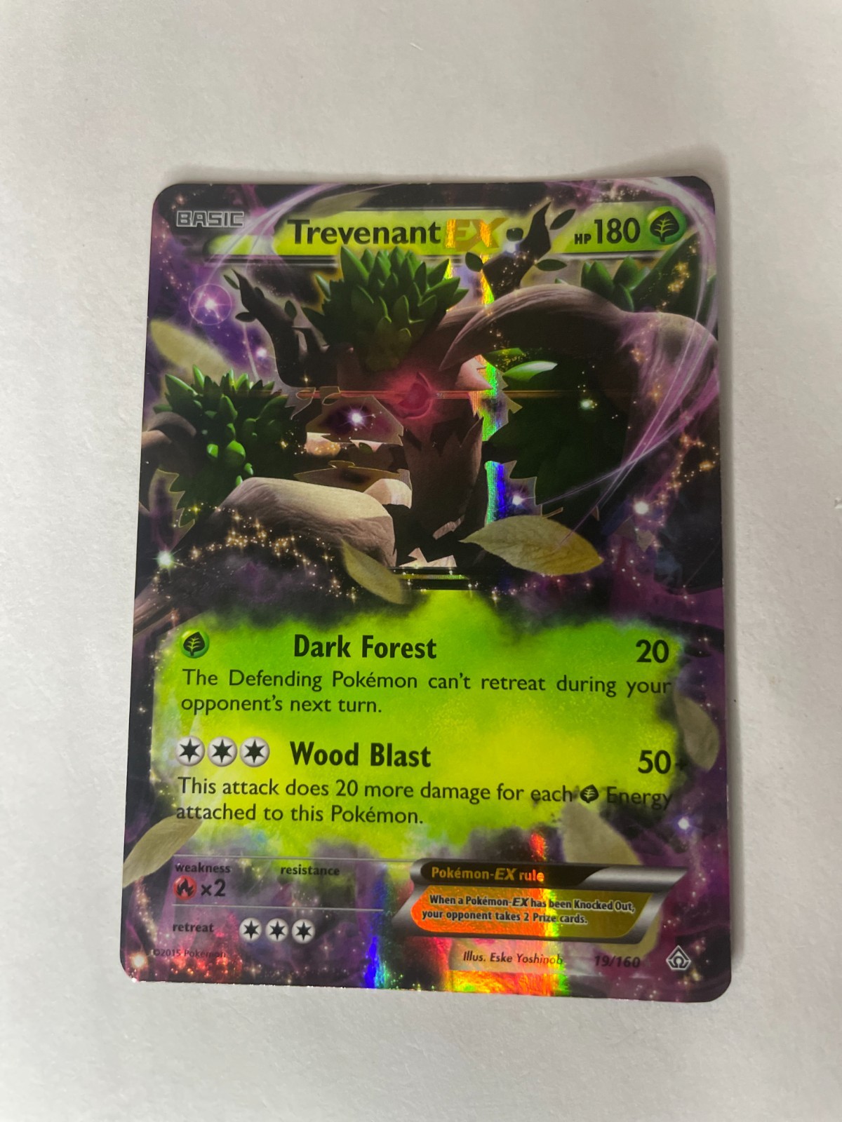Trevenant EX 19/160 XY - Primal Clash Holo LP FREE SHIPPING