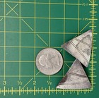 Vintage Large Southwestern Sterling Silver Triangle Stud Earrings — photo 4