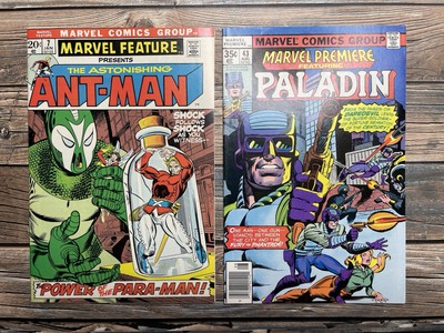 Marvel Feature #7 Ant-Man Marvel Premiere #43 Paladin Marvel Comics 1972 *FN+