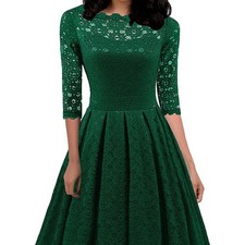 NWT HELYO GREEN FLORAL LACE SWING DRESS SMALL
