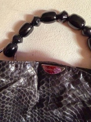 Christian Dior python skin beaded handle malice b… - image 11