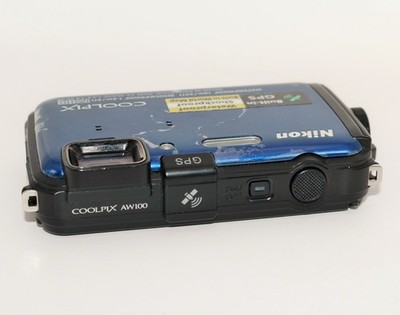 Nikon COOLPIX AW100 Blue 16MP Waterproof Shockproof GPS Digital
