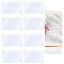 8 Pcs Credit Card Magnifier Flat Optical Fresnel Lens 3X Magnifying Clear