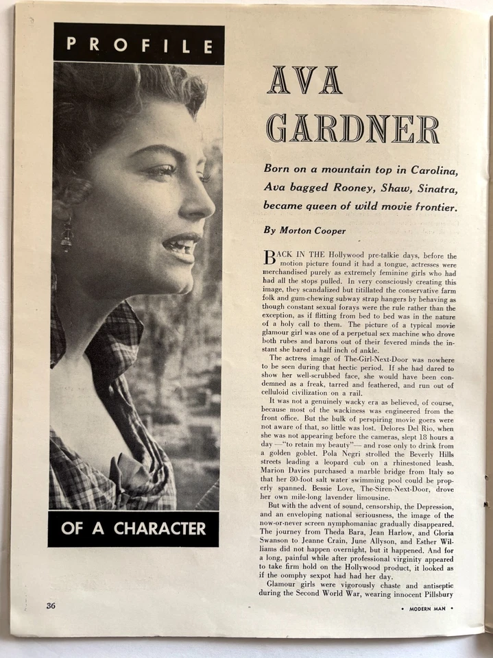 Modern Man Magazine – November 1960 – Debbie Lane, Ava Gardner, Julie London - Image 4 of 4