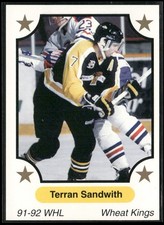 1991-92 7th Inning Sketch WHL #214 Terran Sandwith